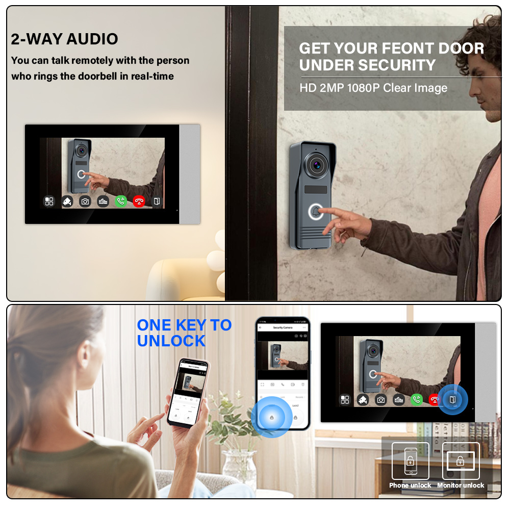 2-Wires Smart Home Wifi 1080P  - Smart Doorbell Wired ulasan dan harga