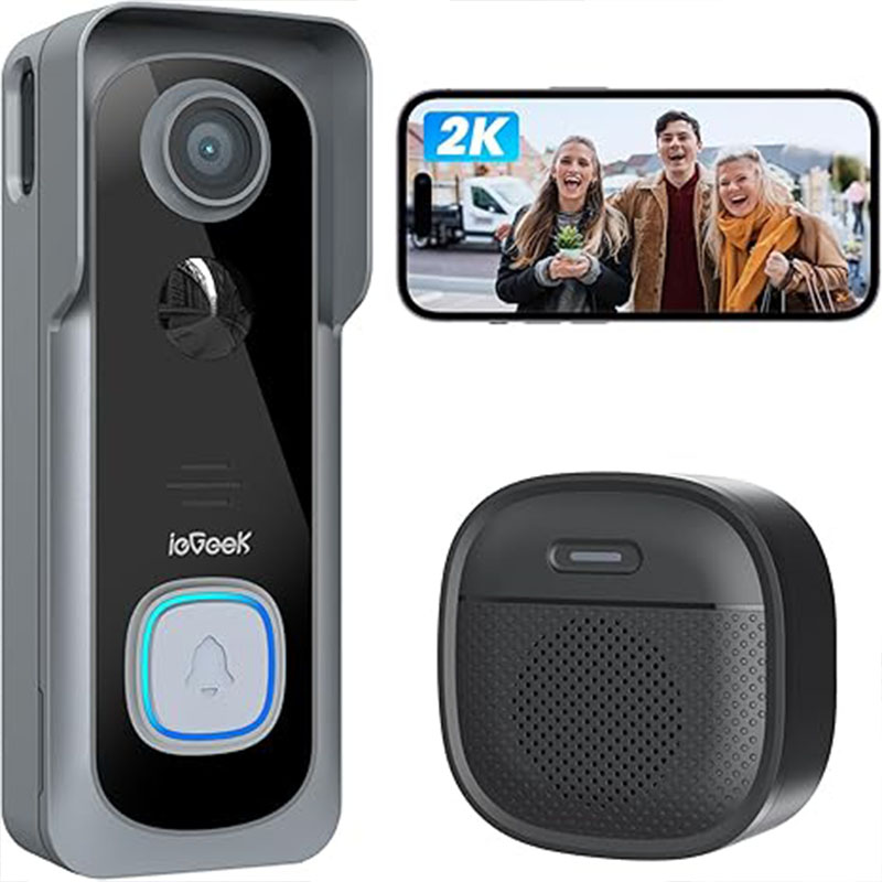 ieGeek 2K Doorbell Camera Wire - Smart Doorbell Wired ulasan dan harga