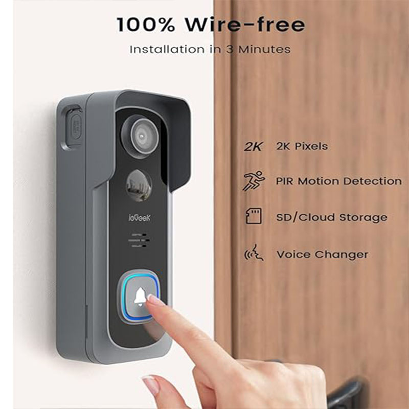 ieGeek 2K Doorbell Camera Wire - Smart Doorbell Wired ulasan dan harga