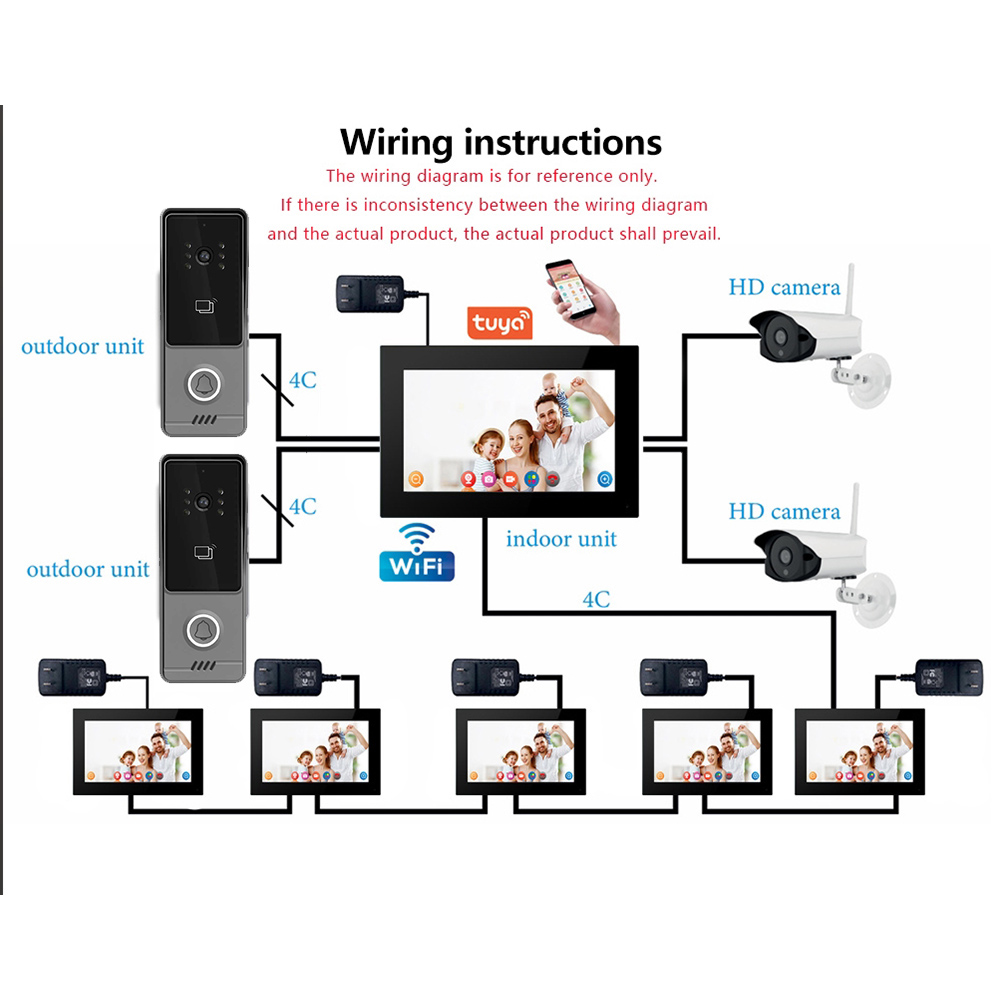 WiFi Touch Screen Intelligent  - Smart Doorbell Wired ulasan dan harga
